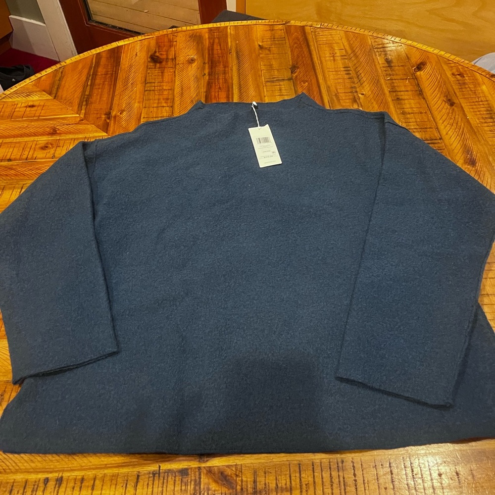Eileen Fisher Women’s Deep Blue Crewneck Sweater